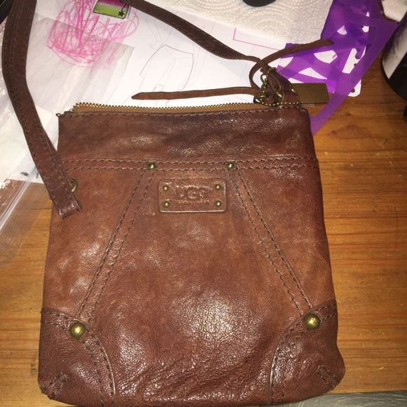 Brown leather UGG cross body purse - Picture 5 of 5